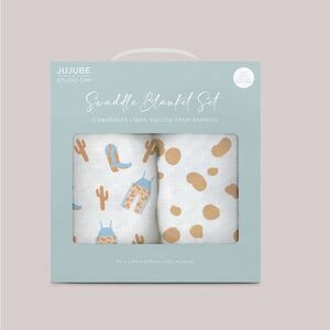 Ju-Ju-Be Swaddle Blanket Set - White and Tan